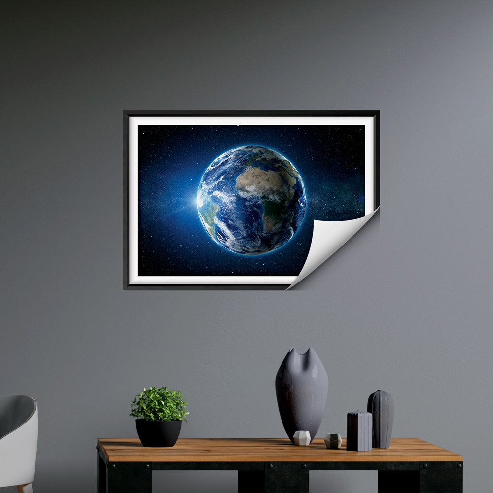 Manyetix Çerçeve Tasarımlı Dünya Posteri