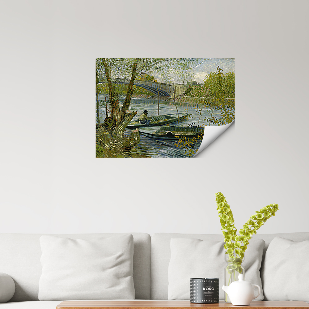 Manyetix Van Gogh Baharda Balık Avı Clichy Köprüsü Posteri