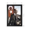 Manyetix Çerçeve Görünümlü Atatürk Posteri - 5 3
