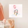 Manyetix Sevimli Penguen ve Balon Tasarımlı Çocuk Odası Posteri 1