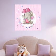 Manyetix Pembe Renkli ve Fil Tasarımlı Çocuk Odası Posteri