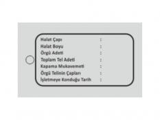 Asansör Halat Çapı Etiketi