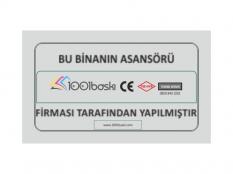 Bu Bina Asansörü XXX Yapılmıştır Etiketi