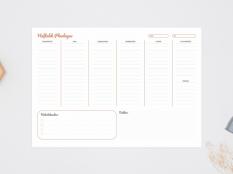 Haftalık Plan Takvimi - Manyetik Kağıt