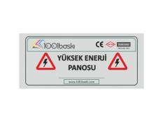 Yüksek Enerji Panosu Etiketi 